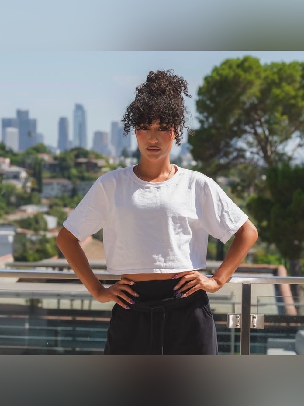ACTA White Cropped Tee